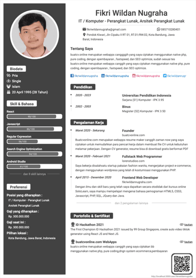 Curriculum Vitae Career - Job Application CV